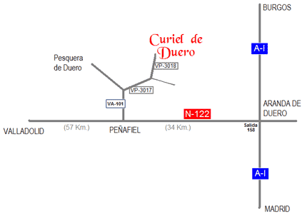 Cmo llegar a Curiel de Duero